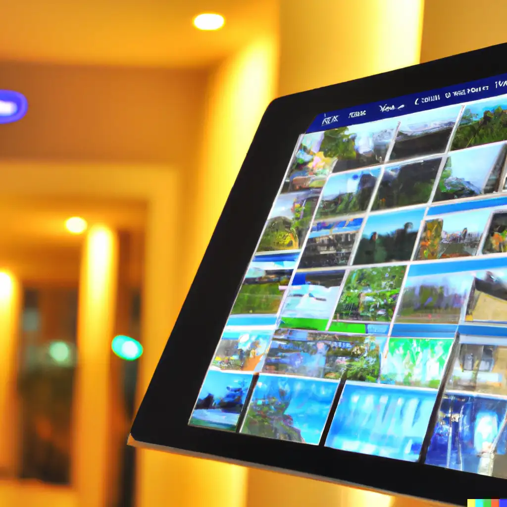 Tablet in Hotellobby